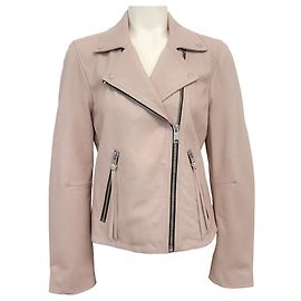 Jaqueta de couro Dalby Moto rosa blush All Saints Rosa