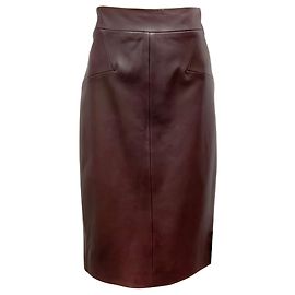 Saia lápis de couro Reagan Berry da Reiss Bordeaux