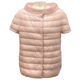 Herno Light Pink 2019 Greta Ultralight Short Sleeved Nylon Puffer Jacket Pink