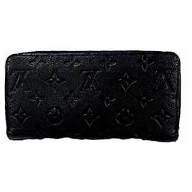 Louis Vuitton-Louis Vuitton Zippy Wallet Monogram Empreinte Long Wallet-Black
