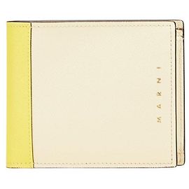 Marni PFMI0003L0 Leather Wallet Beige Yellow