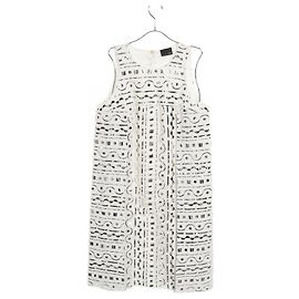 Vestido de algodón Fendi Plata Blanco