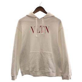 Hoodie de algodão com logo VLTN da Valentino Branco Vermelho