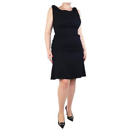 Jil Sander Robe midi en laine bleue - taille UK 14 Bleu