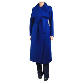 Harris Wharf London Blue wool belted coat - size UK 10 Blue