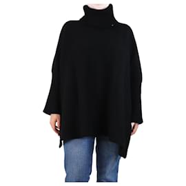 Crimson Schwarzer Rollkragen-Cape - Einheitsgröße Schwarz