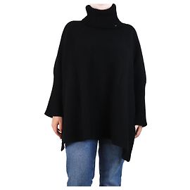 Crimson Cape noir à col roulé - Taille unique Noir