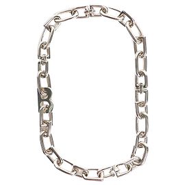 Balenciaga Collana a catena B in argento Argento