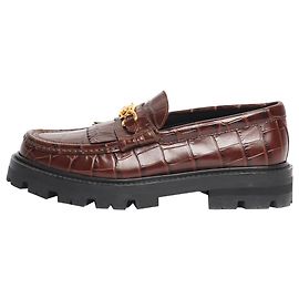 Céline Mocassins Margaret en cuir croco marron - taille EU 37,5 Marron