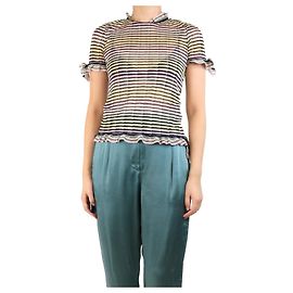 Missoni Mehrfarbiger transparenter Stricktop - Größe UK 8 Mehrfarben