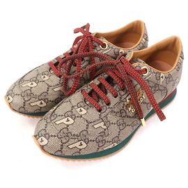 Tênis de amarrar Gucci Palace GG Supreme com logo de metal Marrom