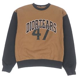 Baumwoll-Sweatshirt Dior×Denim Tears Braun