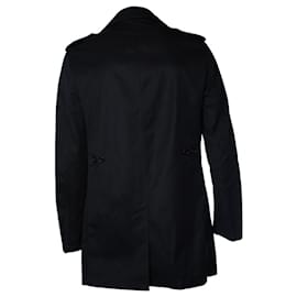 Saint Laurent-Saint Laurent, black cotton mix trench coat 2019-Black