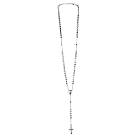 Maria-Halskette mit Kreuz und Steinen von Givenchy Silber