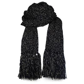 Sciarpa oversize in maglia chunky Saint Laurent Nero D'oro
