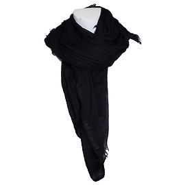 Schwarzer Schal mit Fransen Babel SS19 von Rick Owens Schwarz
