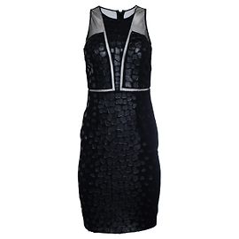 Autre Marque Sachin + Babi, schwarzes Mini-Kleid mit Patches Schwarz