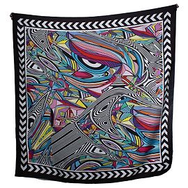 Autre Marque Misha, Sciarpa quadrata stampata grafica Multicolore