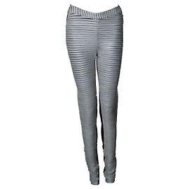 Autre Marque Gareth Pugh, leggings de couro e nylon Preto Cinza