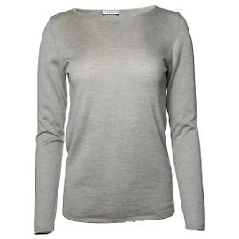 Brunello Cucinelli, top de cachemira de punto en gris Gris