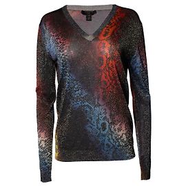 Suéter de lurex con estampado de pitón Louis Vuitton Multicolor