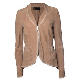 Emporio Armani, Veste en daim avec poches Marron