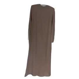 Autre Marque Mittellanges Wollkleid in Hellbraun Hellbraun