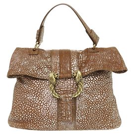 Bulgari Bolsa de couro Bvlgari Leoni 31649 Marrom