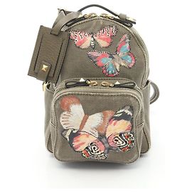 Mochila de lona feminina Valentino Multicor Caqui