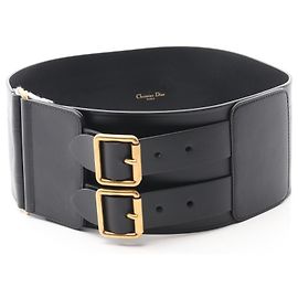 Cinto de couro D-WAIST da Christian Dior Preto