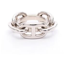 Hermès-Bague à foulard Chaine d'Ancre Hermès-Argenté