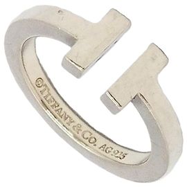 Tiffany & Co. T Square Band Ring Silvery