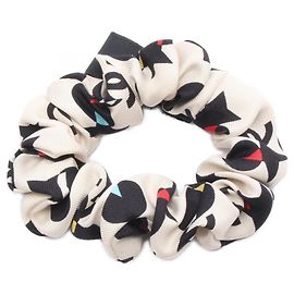 Scrunchie de seda Chanel Negro Multicolor Crudo