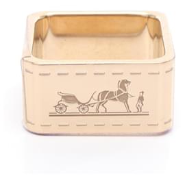 Hermès-Anneau de foulard Hermès Bordeaux 90-Doré