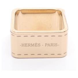 Hermès-Anneau de foulard Hermès Bordeaux 90-Doré