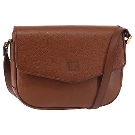Autre Marque Bolsa de Ombro Burberrys em Couro Marrom Dourado Auth ep10854 Marrom Dourado