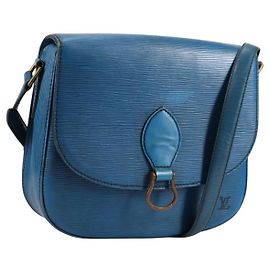 LOUIS VUITTON Borsa a Spalla Epi Saint Cloud GM Blu Toledo M52195 LV Auth 141111 Blu