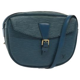 LOUIS VUITTON Bolsa de Ombro Epi June Feuille Azul M52155 LV Auth 141626 Azul
