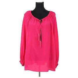 Saint Laurent Blusa di seta rosa Rosa