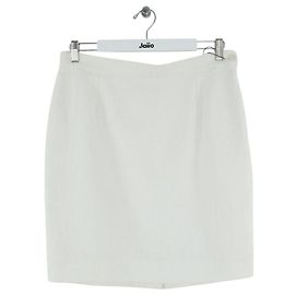 Saint Laurent Mini saia branca de algodão Branco