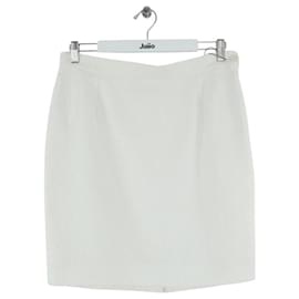 Saint Laurent-White cotton mini skirt-White