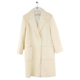 Gerard Darel Abrigo de lana blanco Blanco
