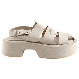 JW Anderson Grey leather mules Grey