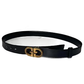 Vintage Gucci Ledergürtel Schwarz Schwarz