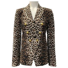 Miller-Jacke mit braunem / schwarzem Leopardenmuster von Veronica Beard Braun