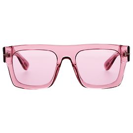 Óculos de sol Tom Ford Fausto TF711 em acetato rosa Marrom Rosa