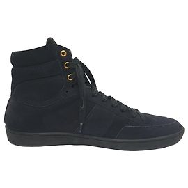 Baskets montantes SL/10H en daim noir de Saint Laurent Noir
