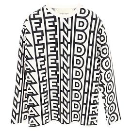 Moletom de Rayon e Nylon Fendi × Marc Jacobs Preto Branco