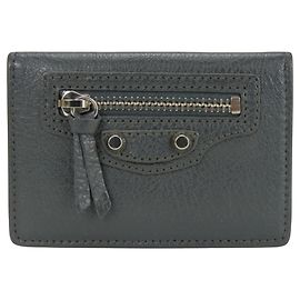 Portefeuille tri-fold gris Balenciaga Marron