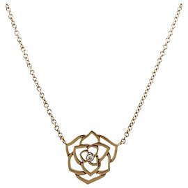 Colar Piaget Rose em ouro rosa 18K com diamante Dourado